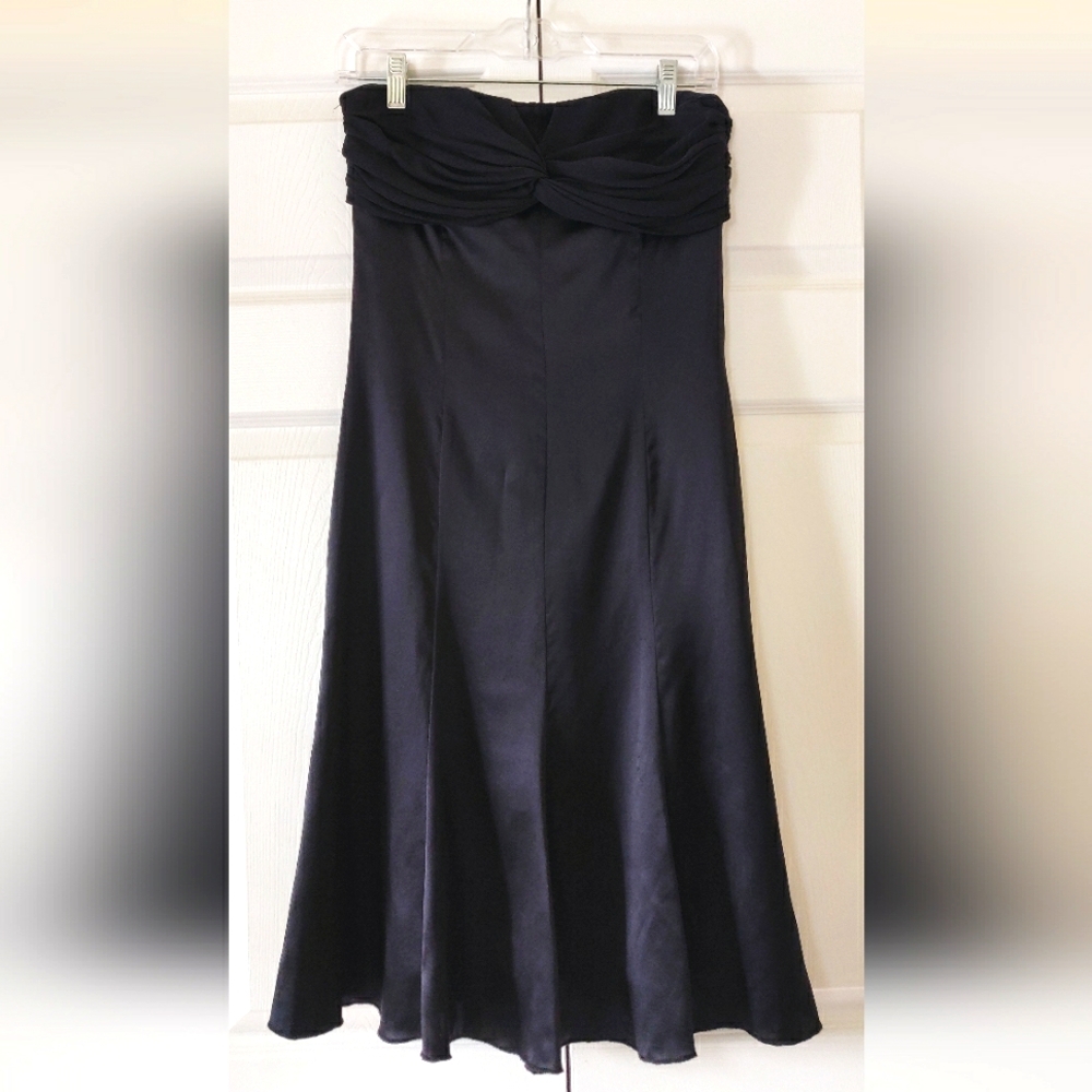 Ruth Strapless 100% Silk Little Black Dress